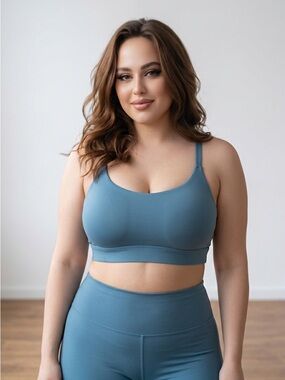 Victoria's Secret Scoop Neck Sports Bra - Dusty Blue